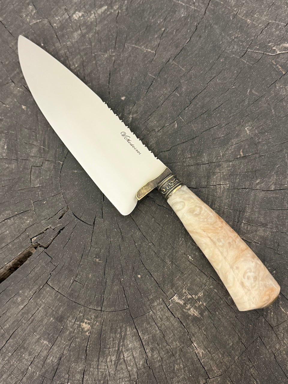 8" Picanha Chef Knife, Custom Resin, SS440 - 200mm