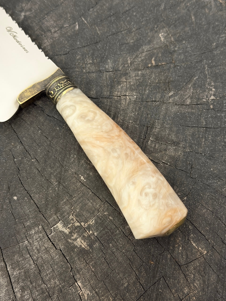 8" Picanha Chef Knife, Custom Resin, SS440 - 200mm