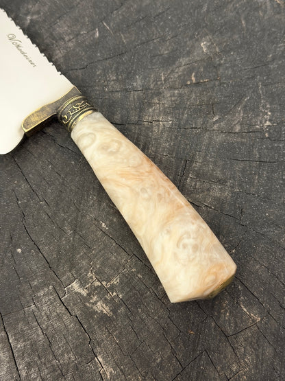 8" Picanha Chef Knife, Custom Resin, SS440 - 200mm