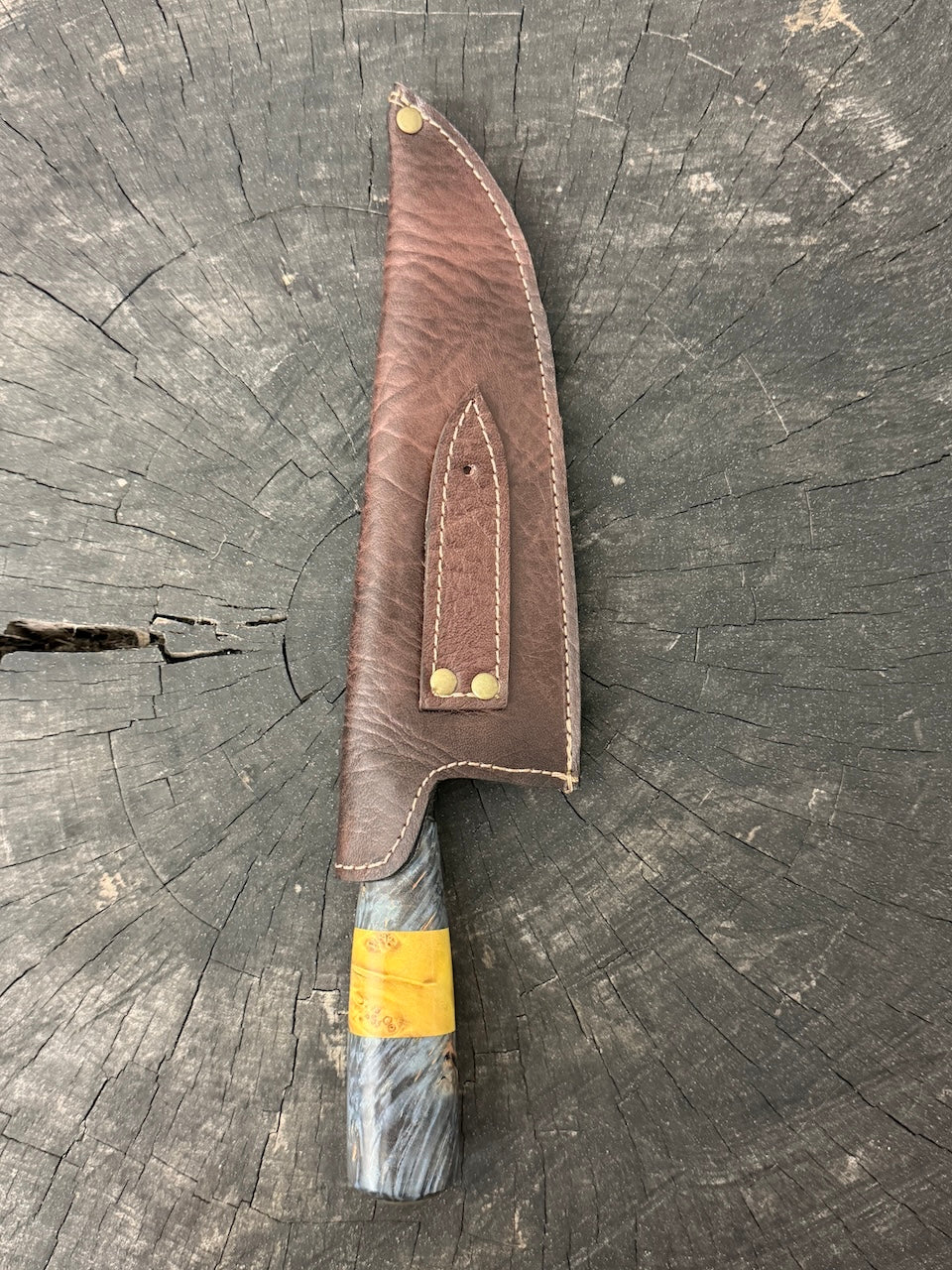 8" Picanha Chef Knife, Maple Burl, SS440 - 200mm