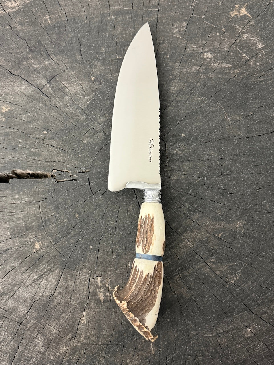 8" Picanha Chef Knife, Deer Antler Roseta, SS440 - 200mm