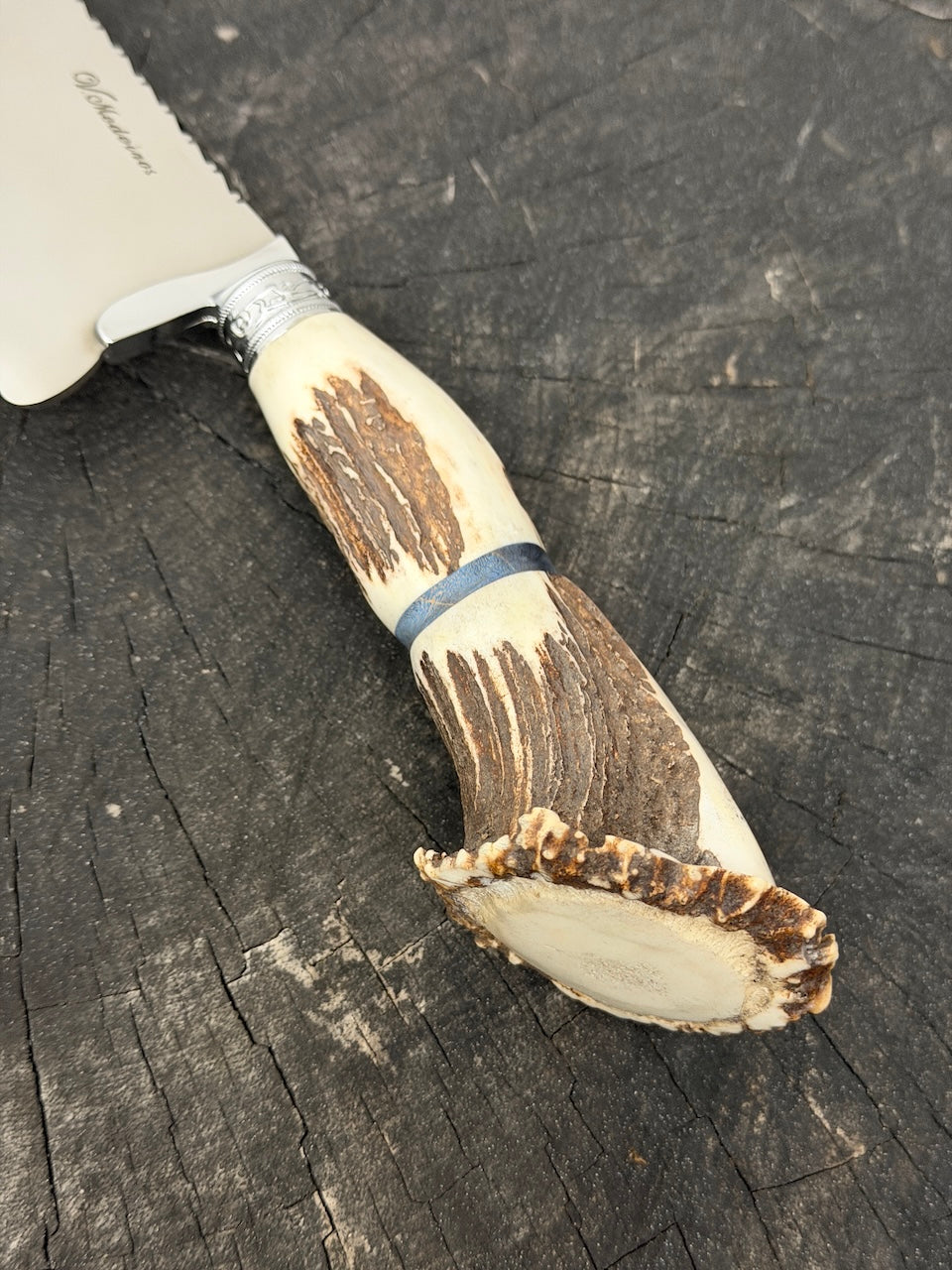 8" Picanha Chef Knife, Deer Antler Roseta, SS440 - 200mm