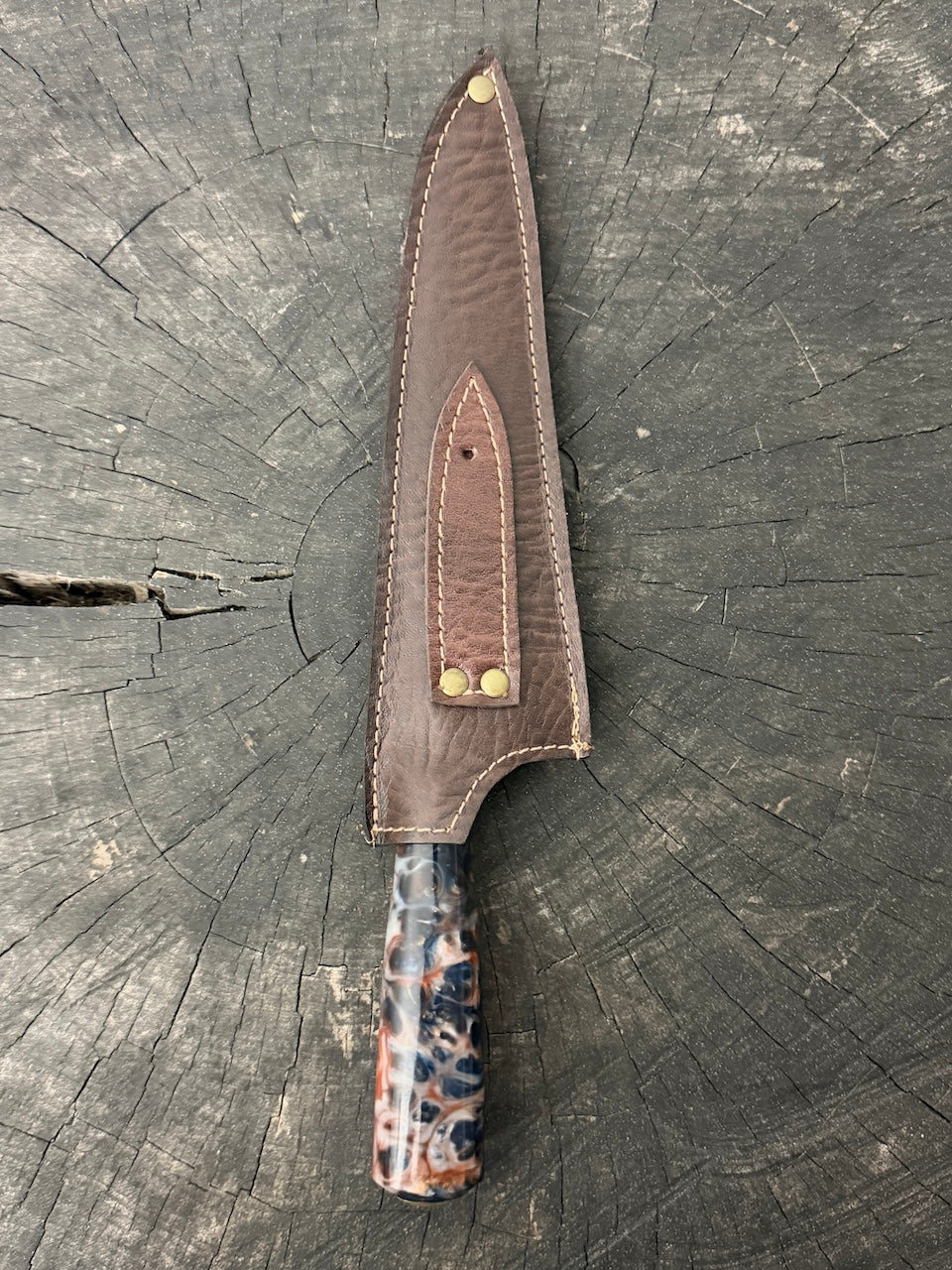8" Branca Knife, NightFire Custom Block, SS440 - 210mm
