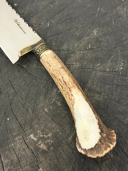 9" Bunka Pro Knife, Deer Antler Roseta, SS440 - 220mm