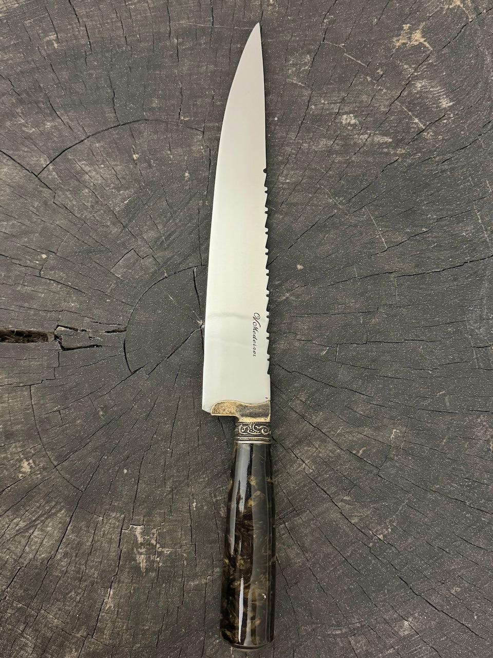 10" Chef Knife, Predator Custom Block, SS440 - 250mm