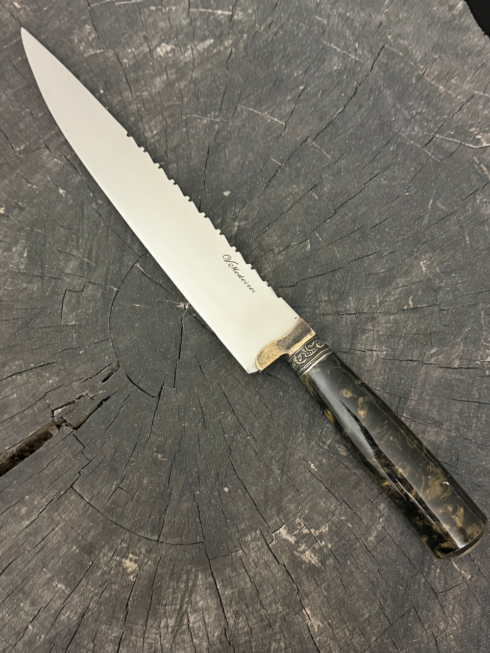 10" Chef Knife, Predator Custom Block, SS440 - 250mm