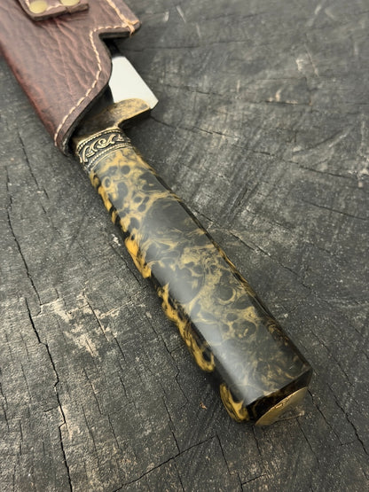 10" Chef Knife, Predator Custom Block, SS440 - 250mm