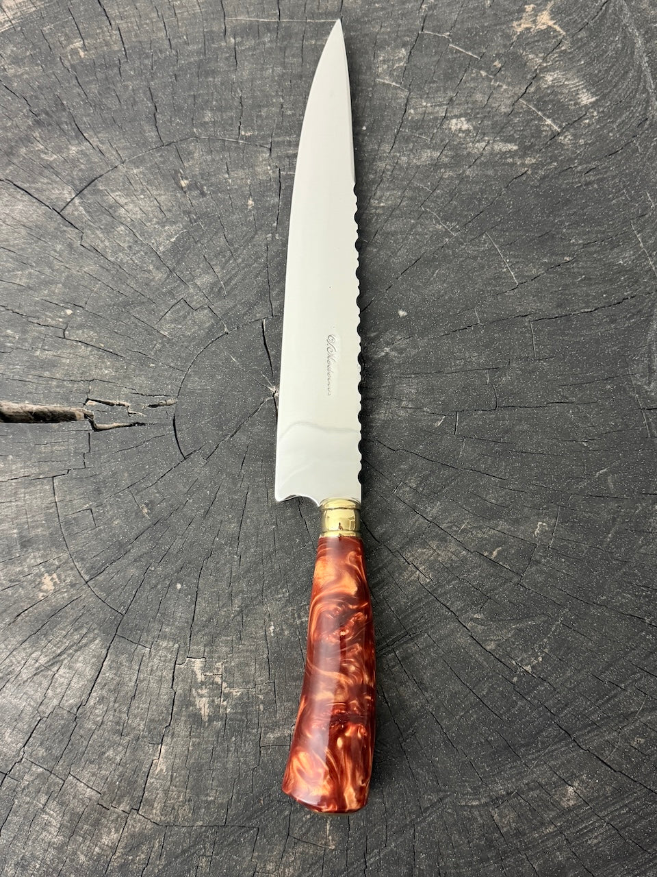 10" Chef Knife, Inferno Custom Block, SS440 - 250mm