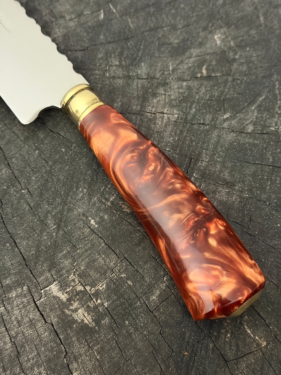 10" Chef Knife, Inferno Custom Block, SS440 - 250mm