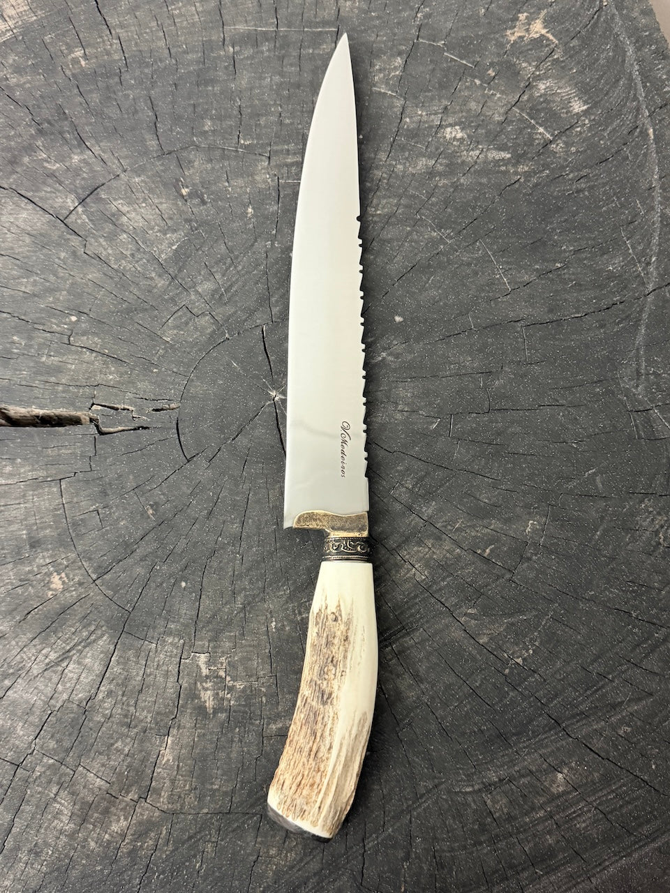 10" Chef Gaucho Knife, Deer Antler, SS440 - 250mm