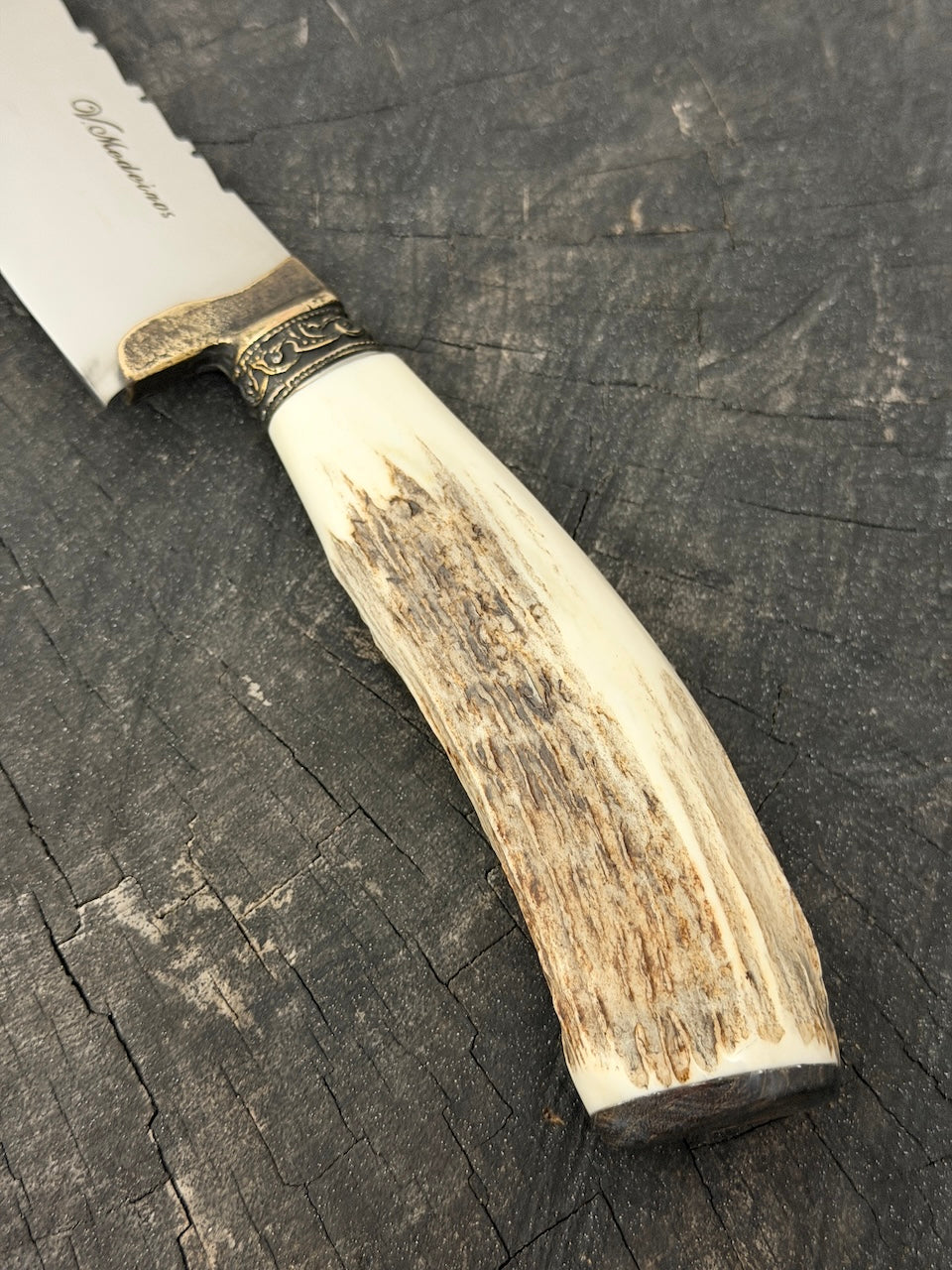10" Chef Gaucho Knife, Deer Antler, SS440 - 250mm