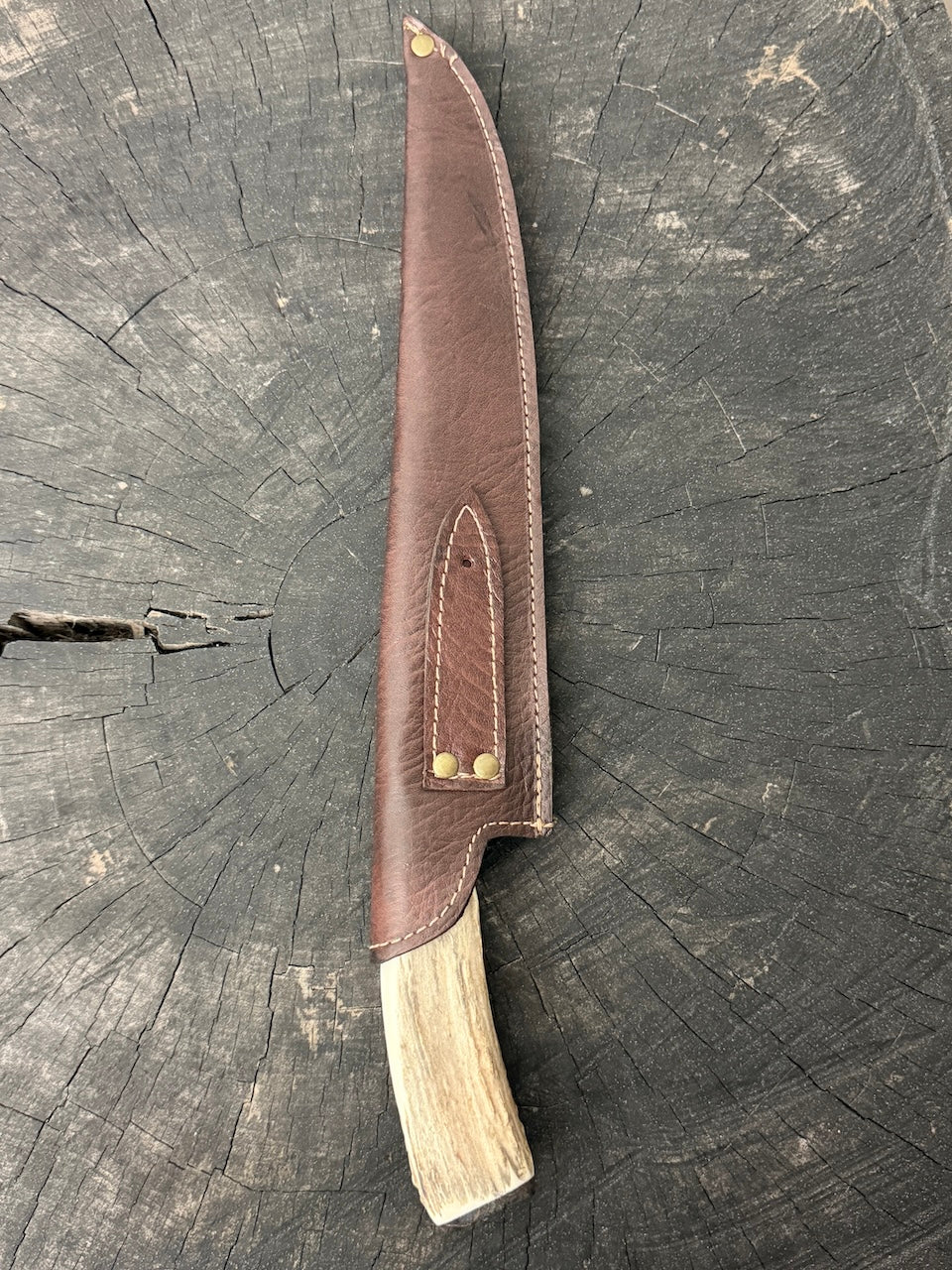 10" Chef Gaucho Knife, Deer Antler, SS440 - 250mm