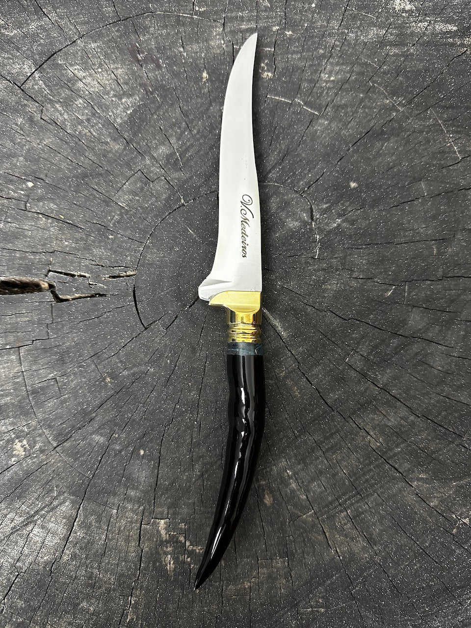 1x 7" Boning Knife, Antelope Horn, SS420 - 175mm