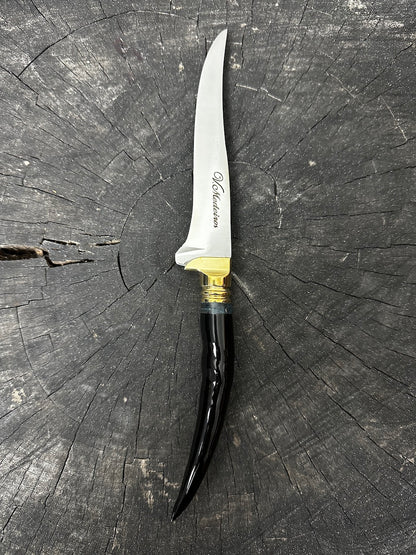 1x 7" Boning Knife, Antelope Horn, SS420 - 175mm