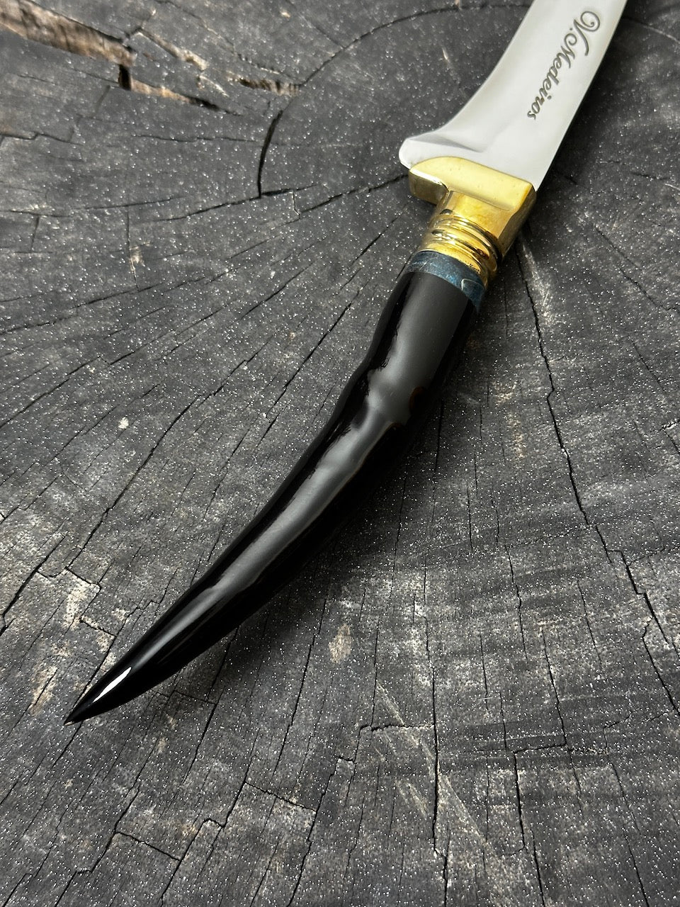 1x 7" Boning Knife, Antelope Horn, SS420 - 175mm