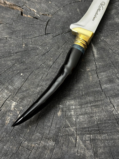 1x 7" Boning Knife, Antelope Horn, SS420 - 175mm
