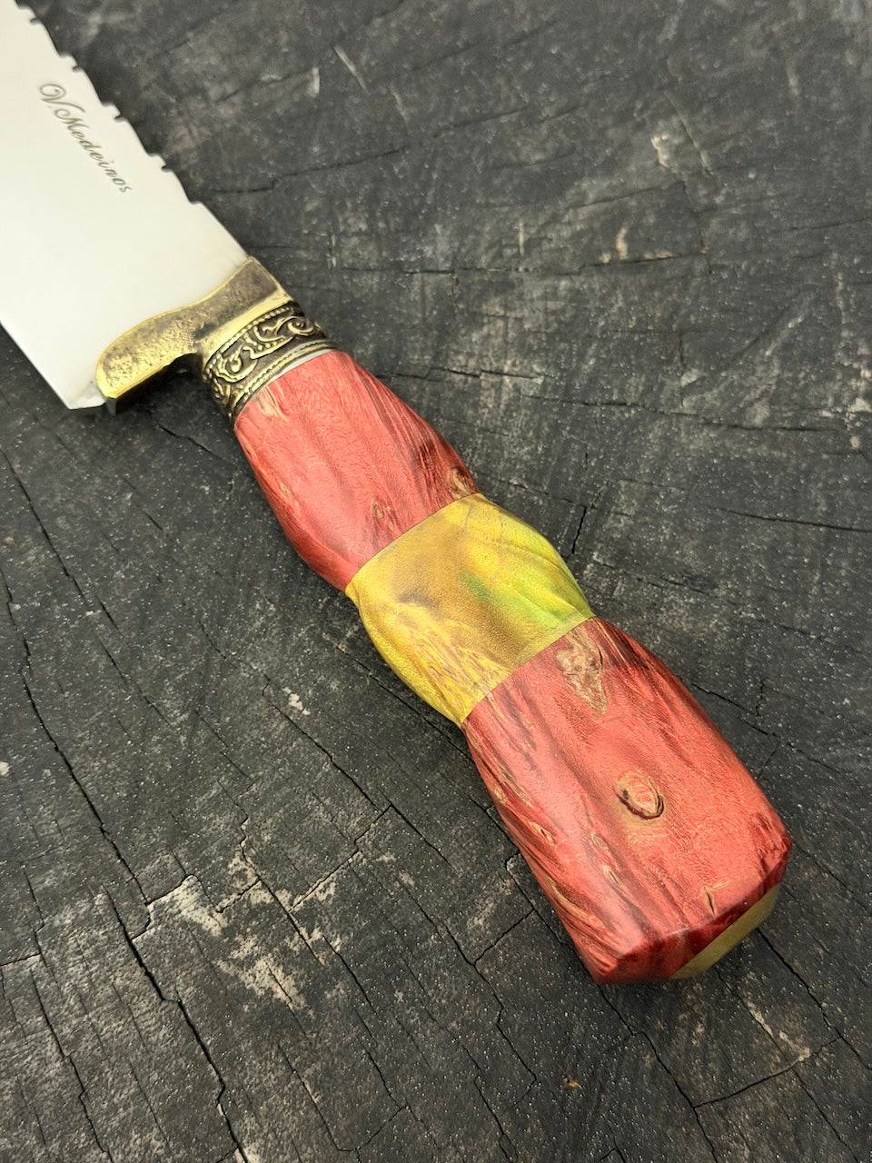 10" Chef Gaucho Knife, Maple Burl, SS440 - 250mm