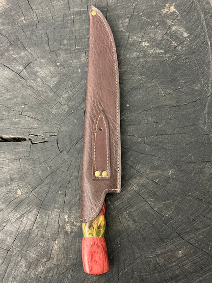 10" Chef Gaucho Knife, Maple Burl, SS440 - 250mm