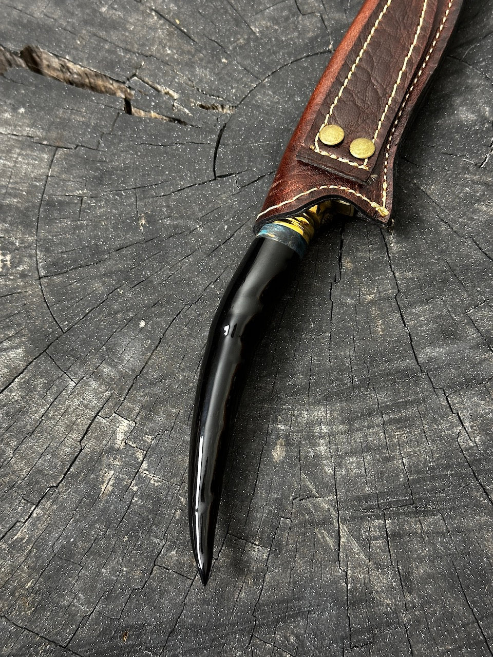 1x 7" Boning Knife, Antelope Horn, SS420 - 175mm