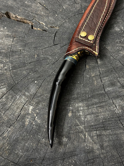 1x 7" Boning Knife, Antelope Horn, SS420 - 175mm