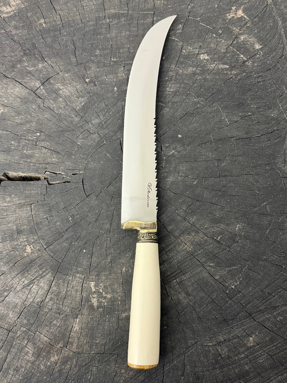 10" Butchers Knife, Ostrich Bone, SS440 - 250mm