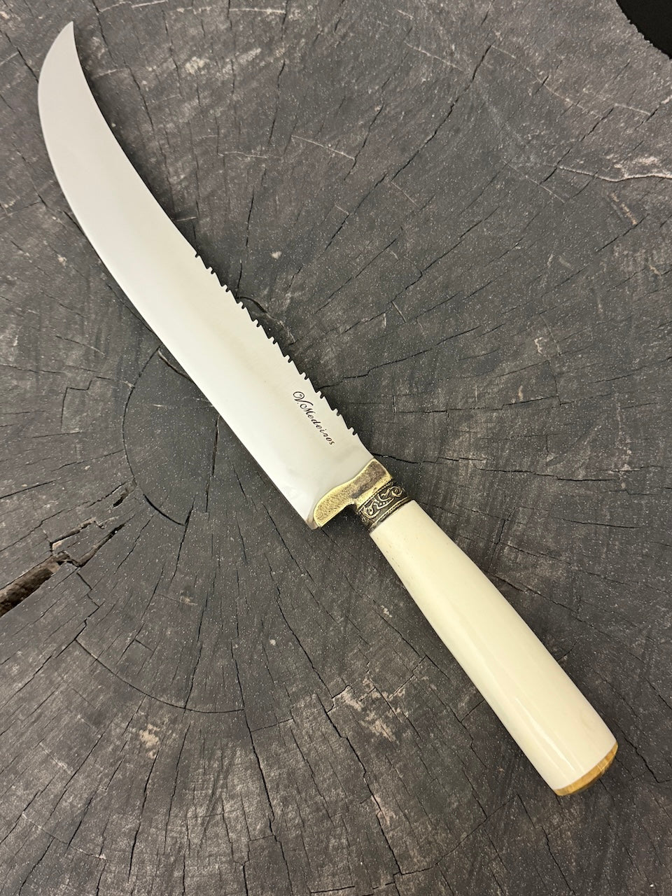 10" Butchers Knife, Ostrich Bone, SS440 - 250mm