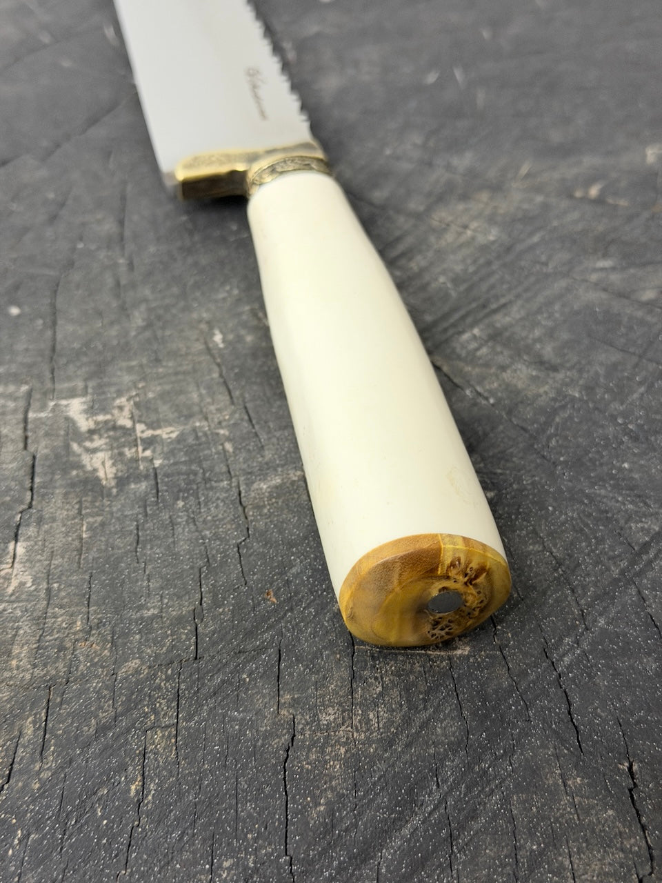 10" Butchers Knife, Ostrich Bone, SS440 - 250mm