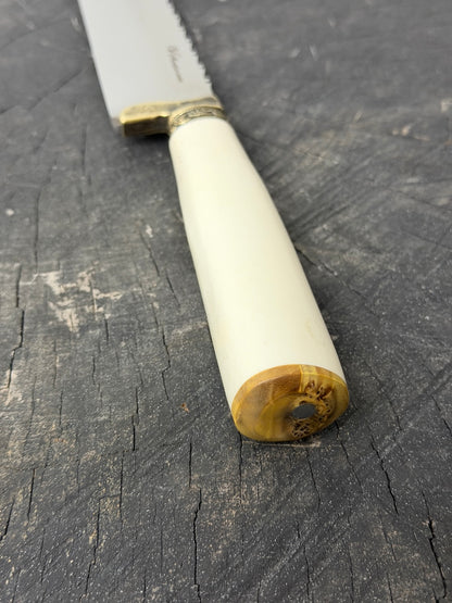 10" Butchers Knife, Ostrich Bone, SS440 - 250mm