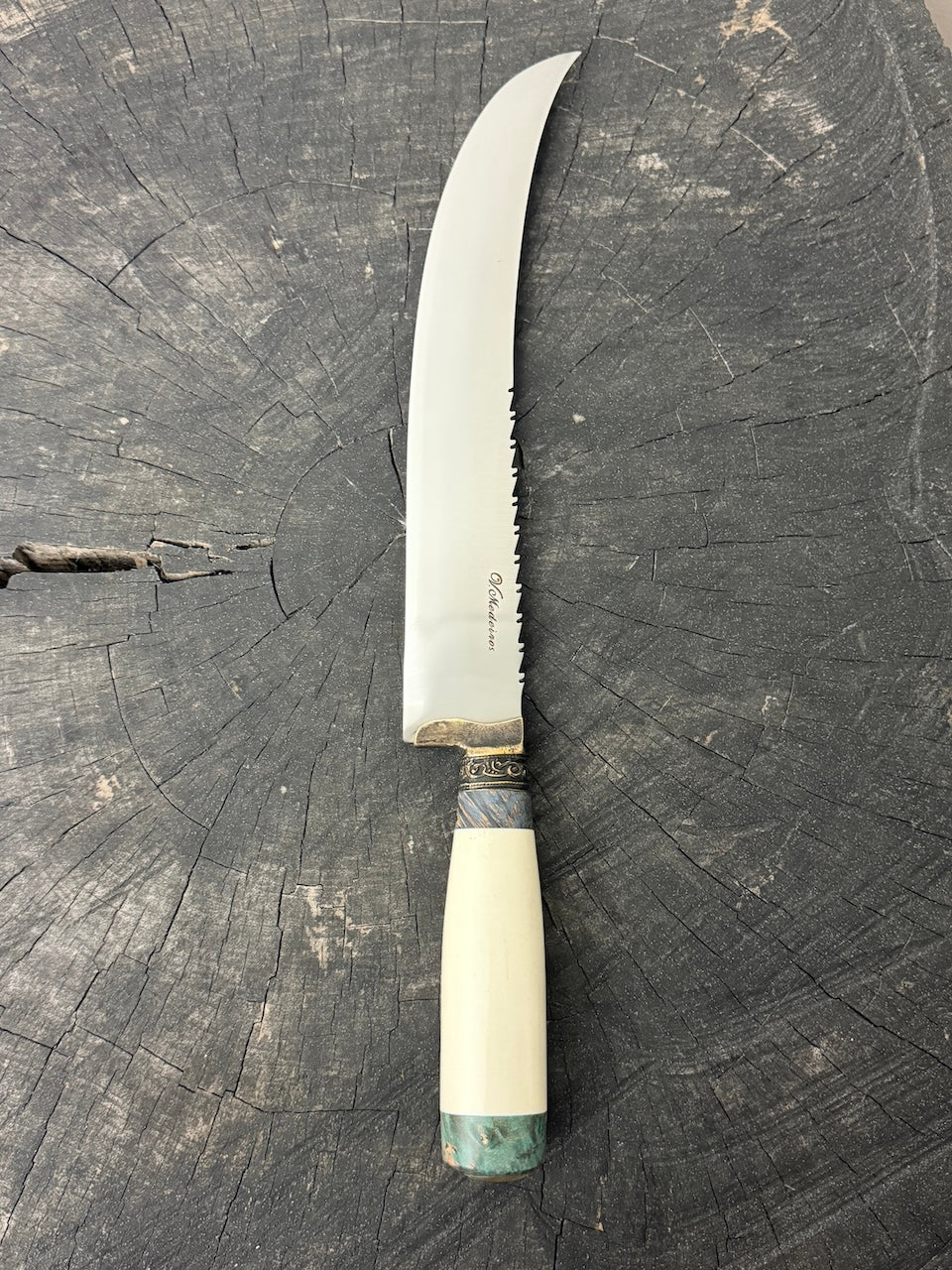 10" Butchers Knife, Ostrich Bone, SS440 - 250mm