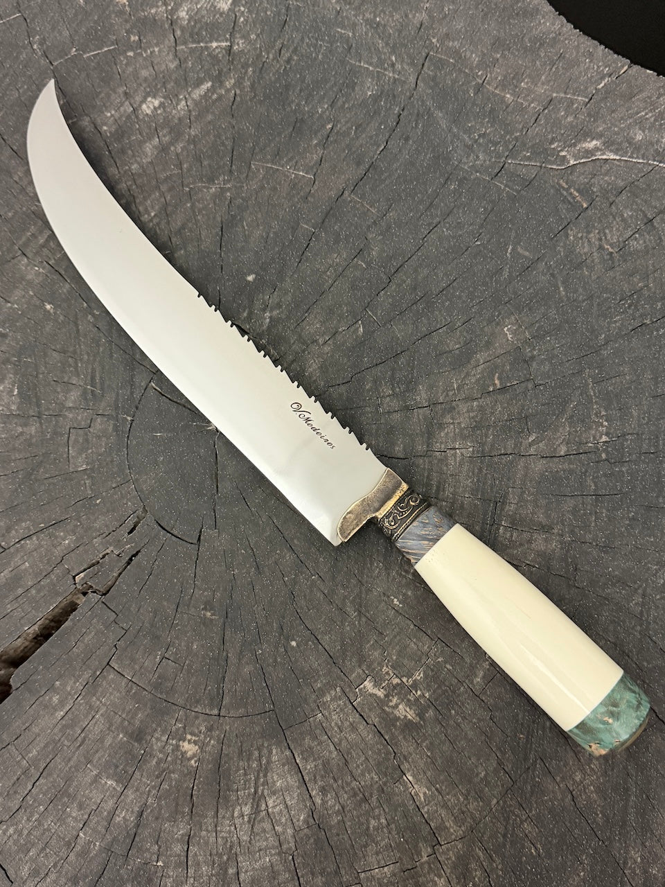 10" Butchers Knife, Ostrich Bone, SS440 - 250mm