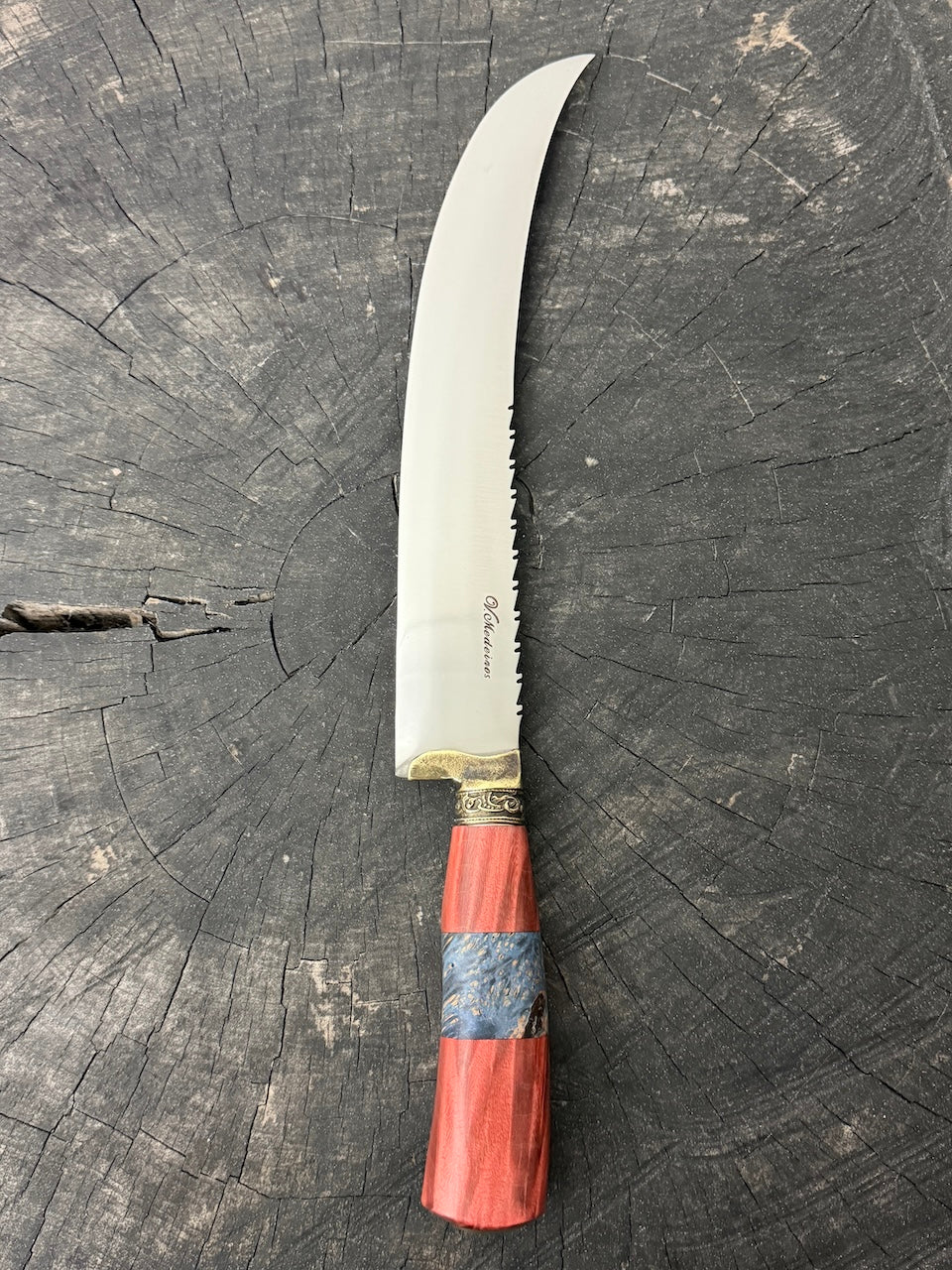 10" Butchers Knife, Maple Burl, SS440 - 250mm