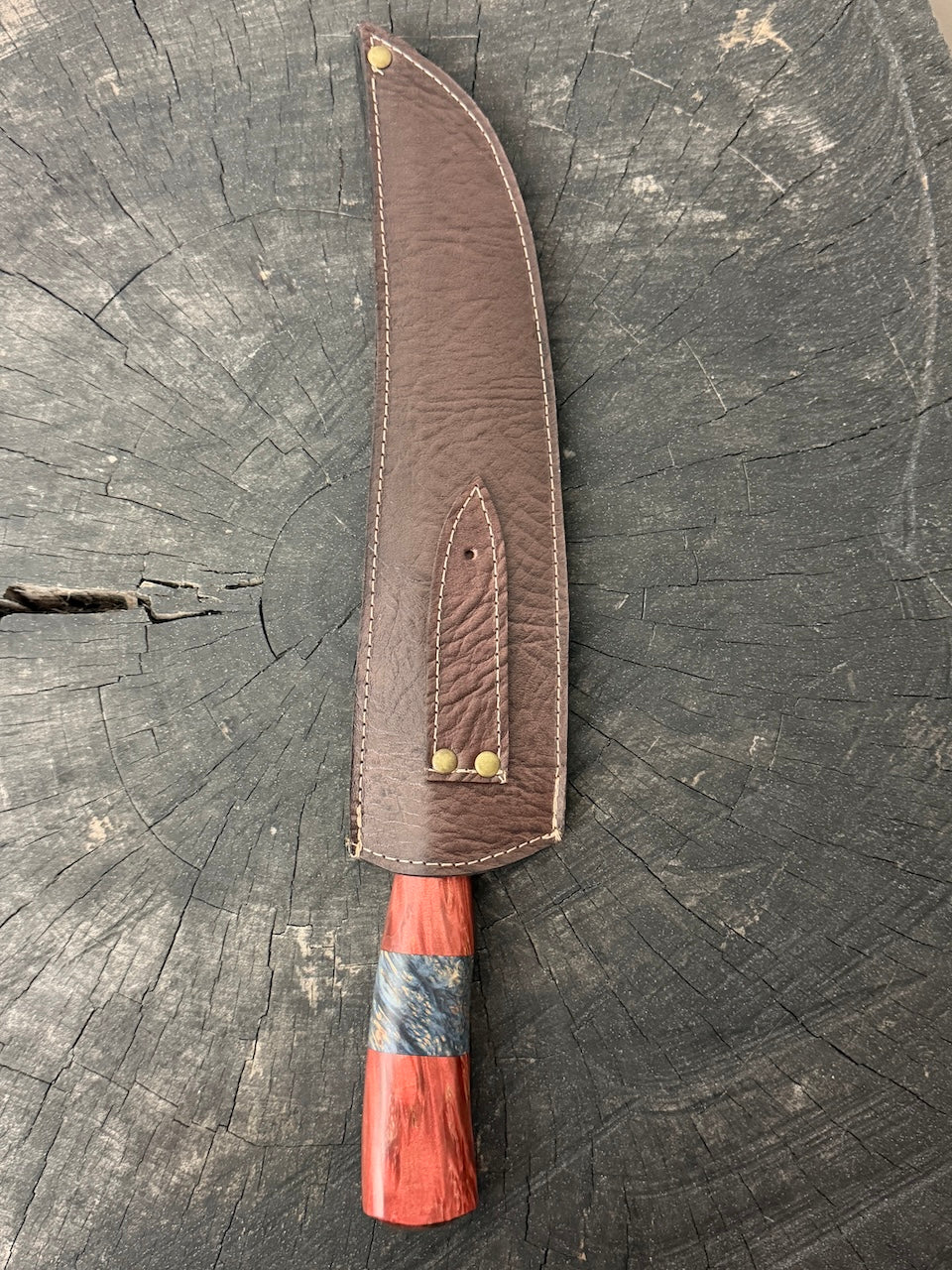 10" Butchers Knife, Maple Burl, SS440 - 250mm