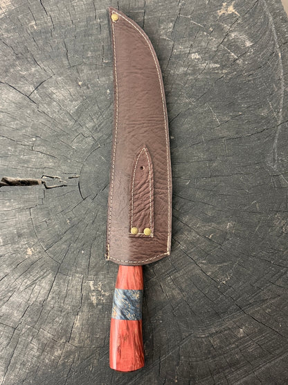 10" Butchers Knife, Maple Burl, SS440 - 250mm