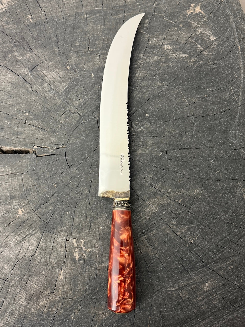 10" Butchers Knife, Inferno Custom Block, SS440 - 250mm