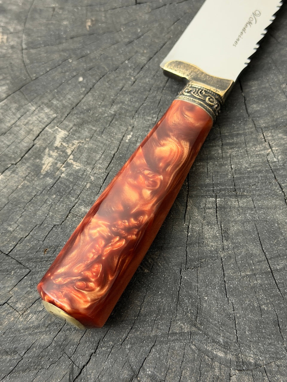10" Butchers Knife, Inferno Custom Block, SS440 - 250mm