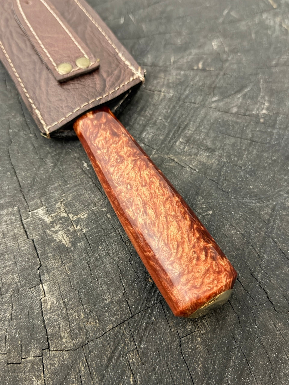 10" Butchers Knife, Inferno Custom Block, SS440 - 250mm
