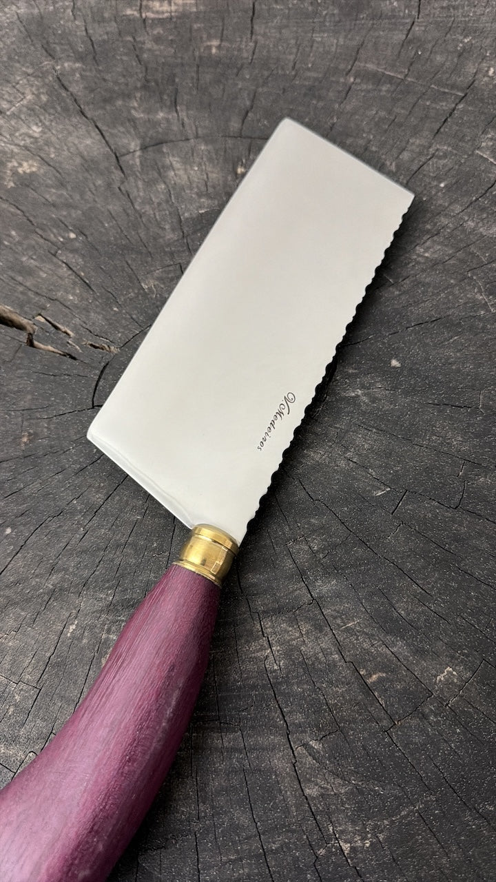 8" Chefs Cleaver, Roxinho Hardwood, SS440 - 200mm
