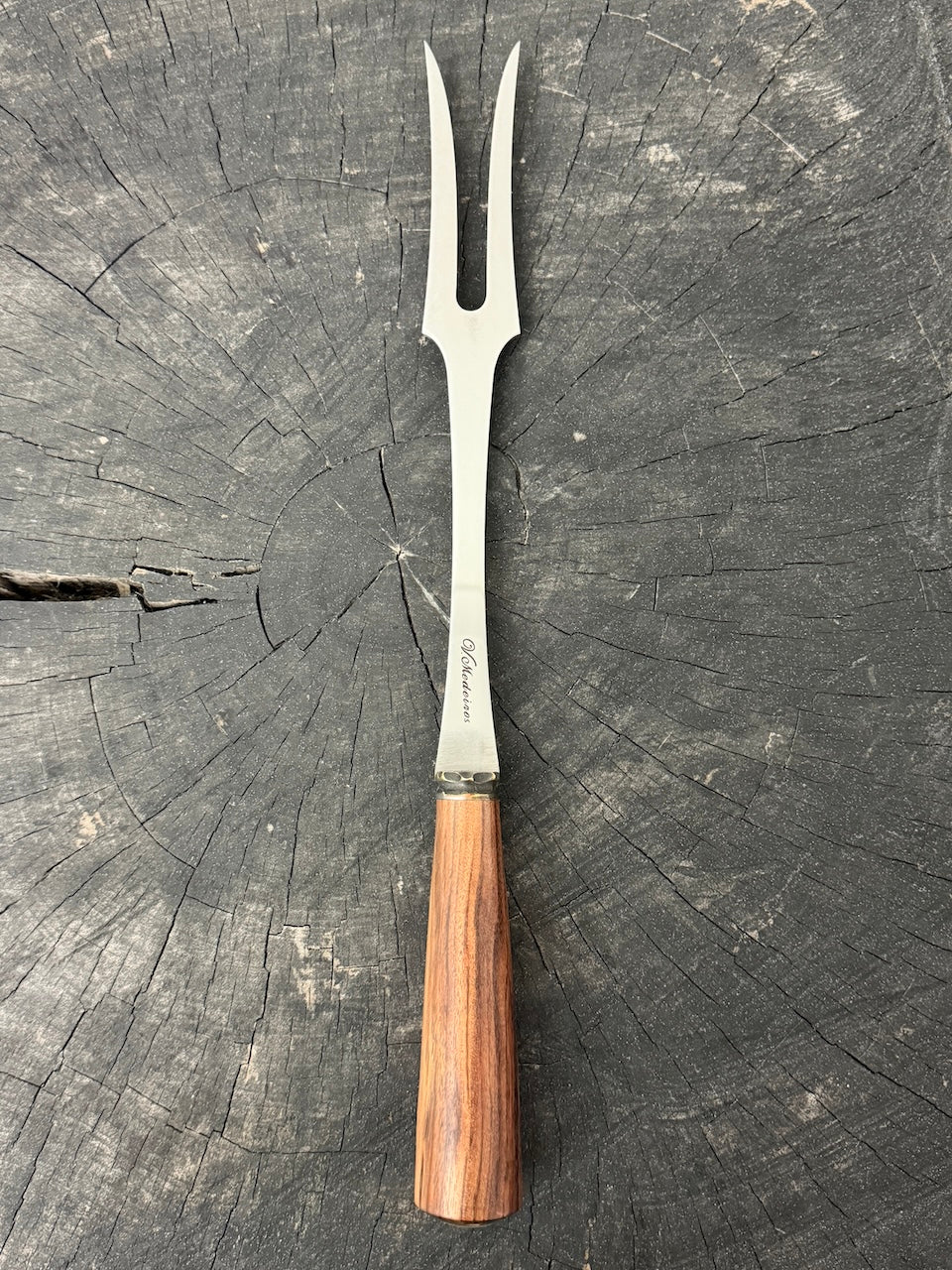 10" BBQ &amp; Grill Fork, Native Ironwood, SS440 - 250mm