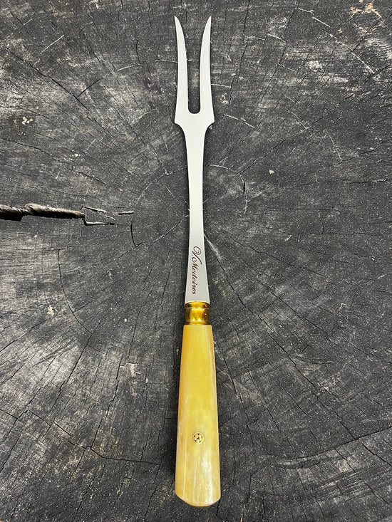 10" BBQ & Grill Fork, Ostrich Bone, SS440
