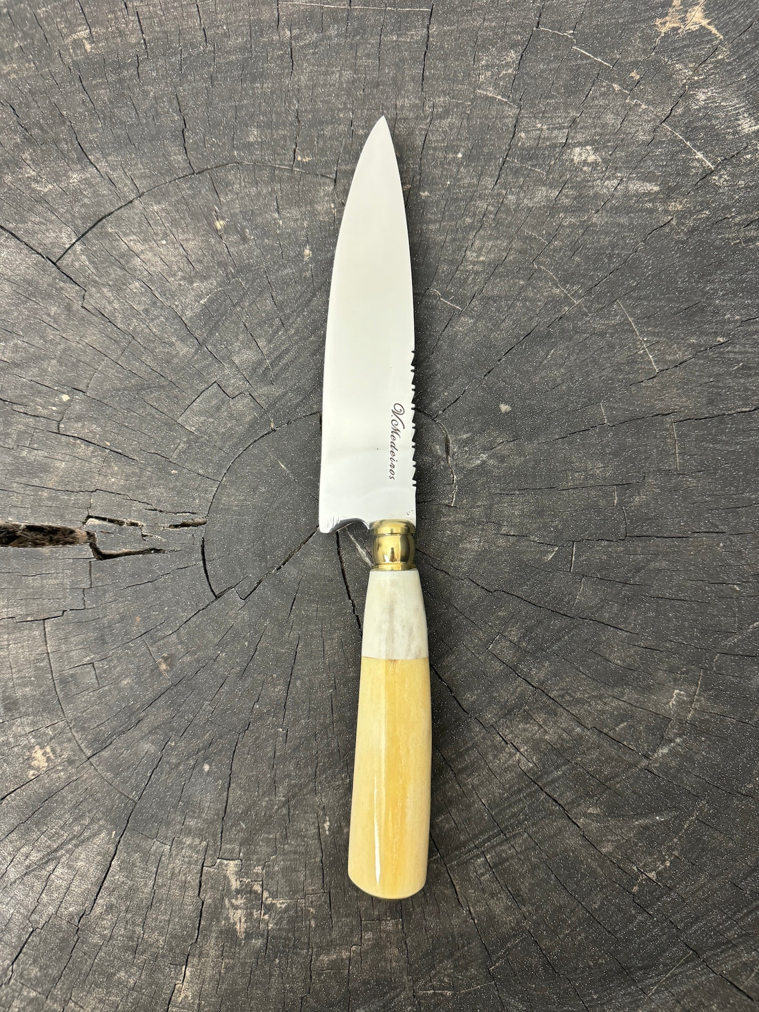 6&quot; Utility Knife, Ostrich Bone &amp; Deer Antler, SS440 - 150mm