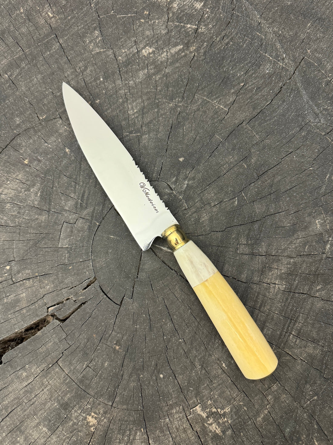 6&quot; Utility Knife, Ostrich Bone &amp; Deer Antler, SS440 - 150mm