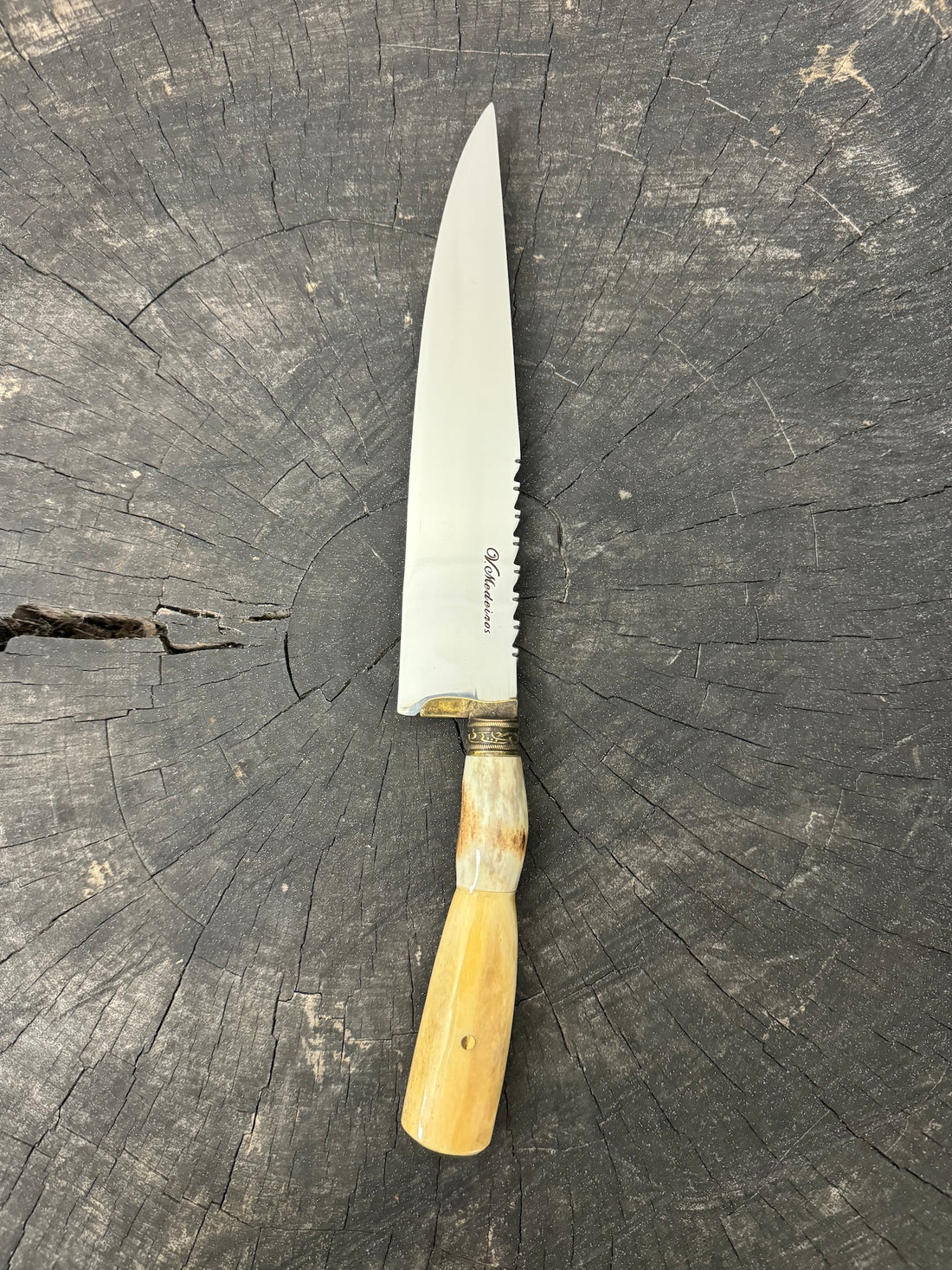8&quot; Chef Knife, Ostrich Bone &amp; Deer Antler, SS420 - 200mm