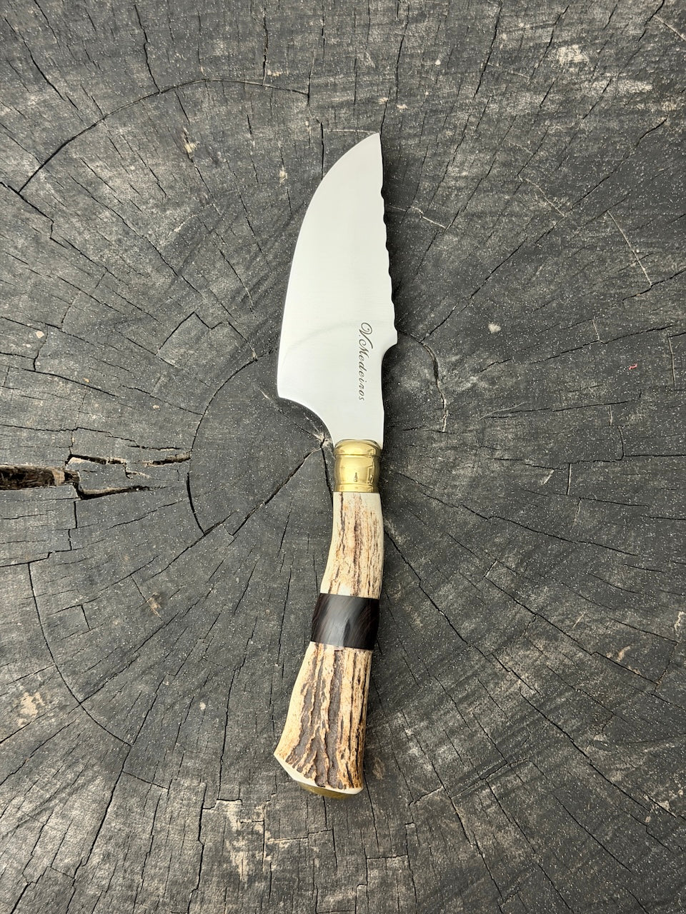4” Skinner Knife, Deer Antler - SS420 - 105mm
