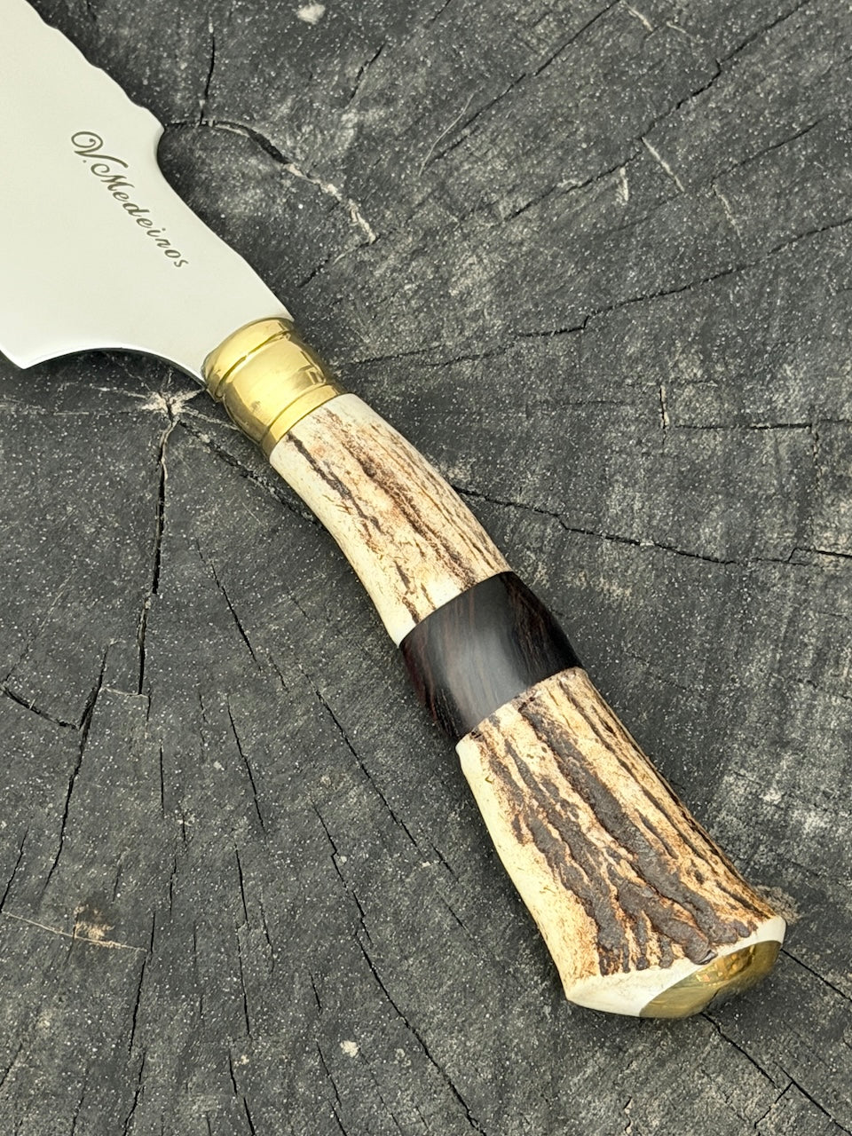 4” Skinner Knife, Deer Antler - SS420 - 105mm