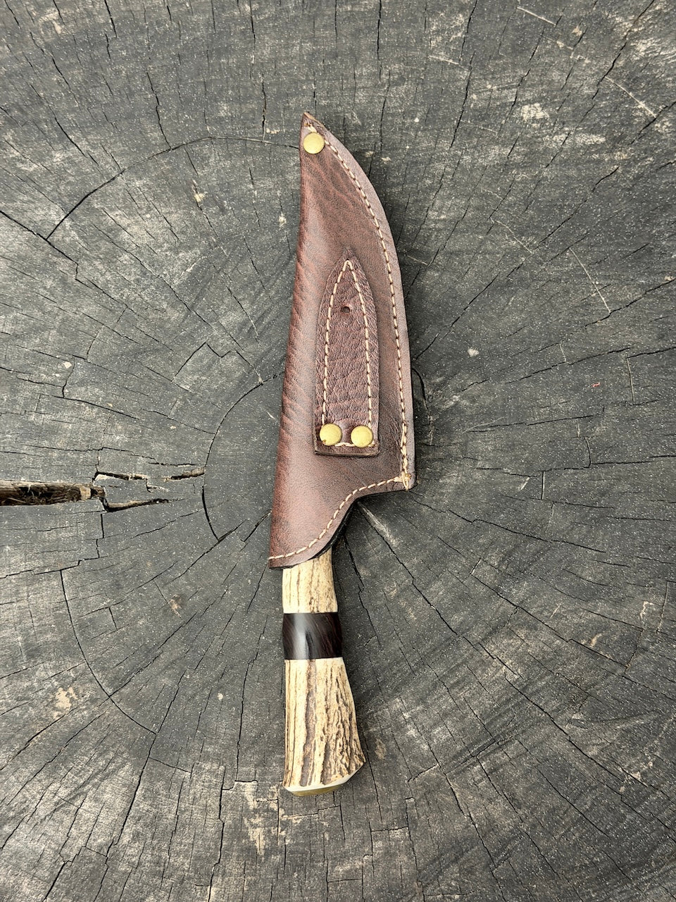 4” Skinner Knife, Deer Antler - SS420 - 105mm