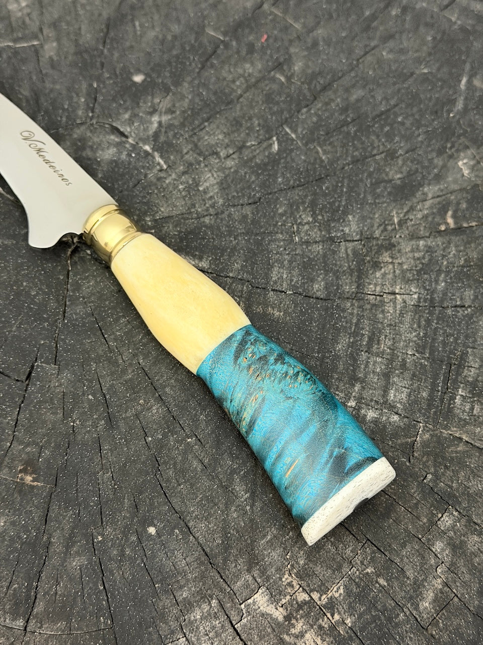 5" Boning Knife, Ostrich Bone &amp; Maple Burl, SS440 - 130mm