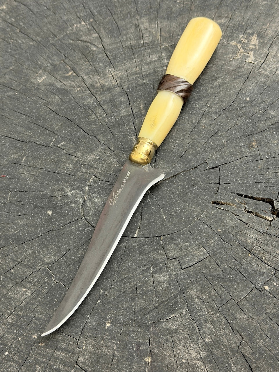 5" Boning Knife, Ostrich Bone &amp; Ironwood, HCS1070 - 130mm