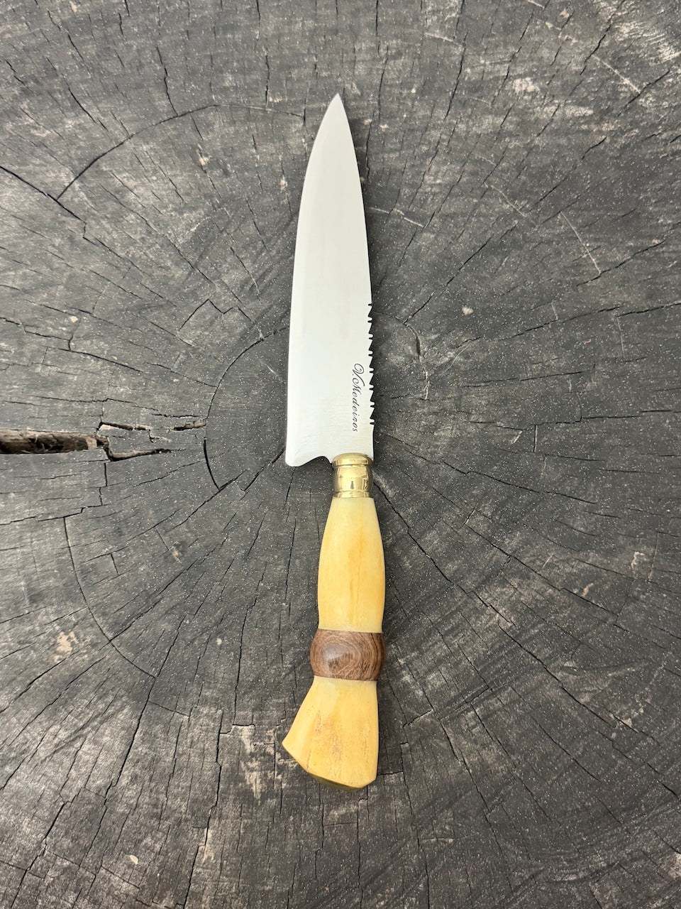 6" Utility Knife, Ostrich Bone SS440 - 150mm
