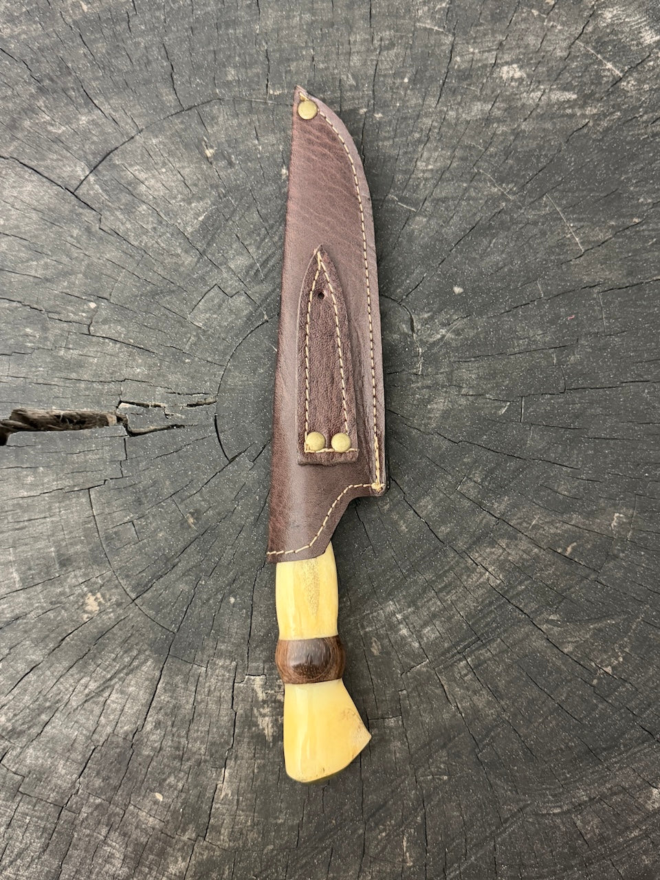 6" Utility Knife, Ostrich Bone SS440 - 150mm