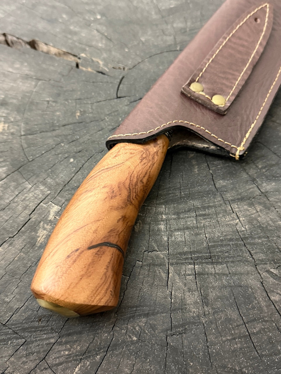 8" Picanha Chef Knife, Brauninha Hardwood, SS440 - 200mm